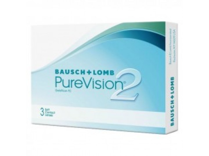 PureVision 2 - Μηνιαίοι φακοί επαφής Σιλικόνης-Υδρογέλης (3 φακοί)