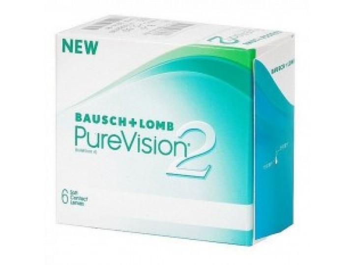 PureVision 2 - Μηνιαίοι φακοί επαφής Σιλικόνης-Υδρογέλης (6 φακοί)