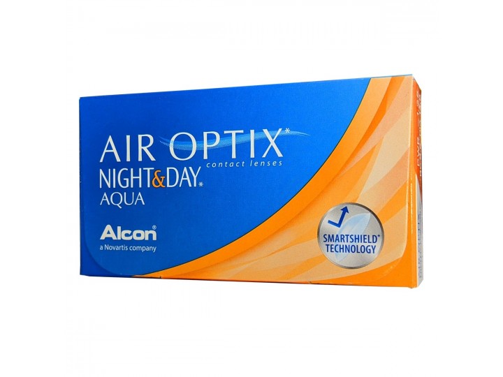AIR OPTIX AQUA NIGHT&DAY, Μηνιαίοι φακοί επαφής Σιλικόνης-Υδρογέλης (6 φακοί)