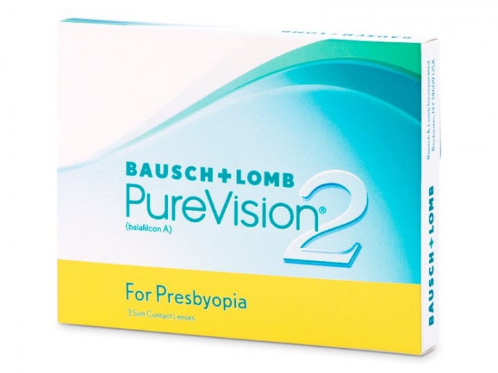 PureVision 2 for Presbyopia - Μηνιαίοι Πολυεστιακοί φακοί επαφής Σιλικόνης-Υδρογέλης (6 φακοί)