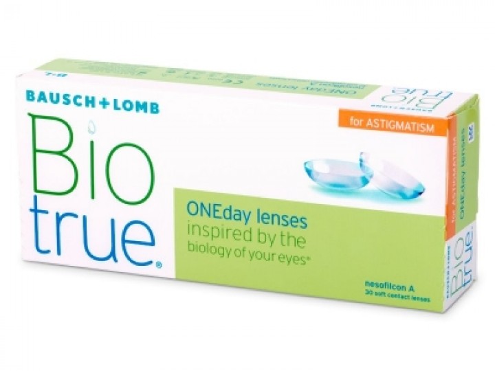 Bio true ΟΝΕday for Astigmatism - Ημερήσιοι Αστιγματικοί φακοί επαφής (30 φακοί)