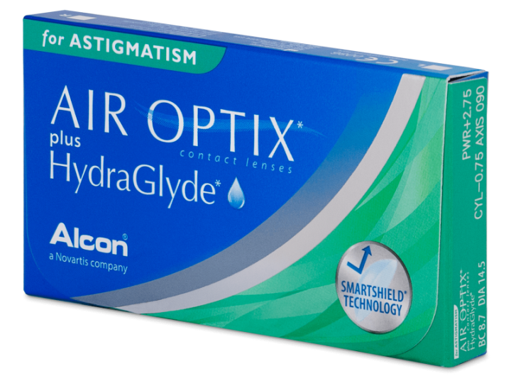 AIR OPTIX HydraGlyde for Astigmatism, Μηνιαίοι Αστιγματικοί φακοί επαφής Σιλικόνης-Υδρογέλης (3 φακοί)