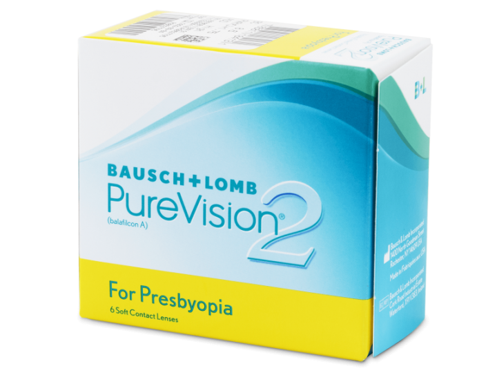 PureVision 2 for Presbyopia - Μηνιαίοι Πολυεστιακοί φακοί επαφής Σιλικόνης-Υδρογέλης (3 φακοί)